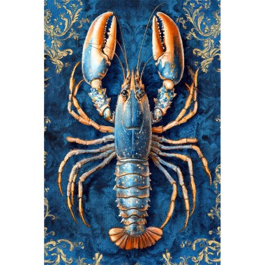 Lobster in Delfts blauw stijl 